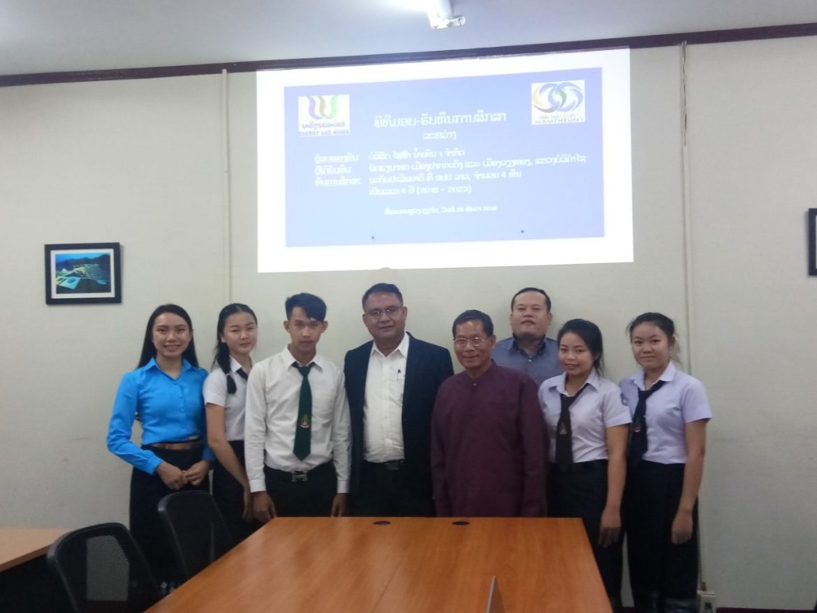 NT1PC provided scholarship to students from project area to undertake bachelor’s degree level of study at the National University of Laos