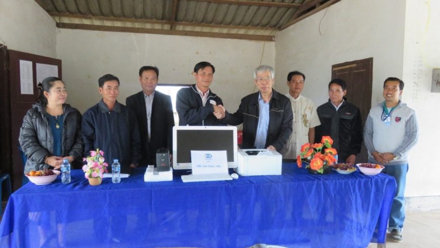 NT1PC contributed office equipment to the village of Phon Chaleun