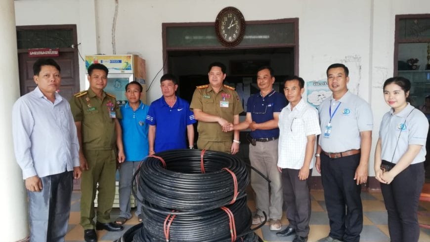 ສະໜັບສະໜູນ ທໍ່ຢາງ ເອັສດີພີຊີ ໃຫ້ແກ່ ກອງບັນຊາການ ປກສ  ເມືອງປາກກະດິງ ແຂວງບໍລິຄໍາໄຊ