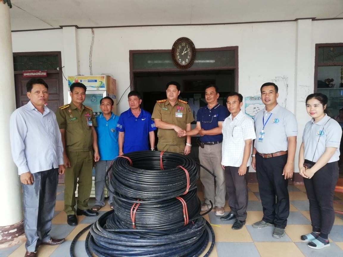 ສະໜັບສະໜູນ ທໍ່ຢາງ ເອັສດີພີຊີ ໃຫ້ແກ່ ກອງບັນຊາການ ປກສ  ເມືອງປາກກະດິງ ແຂວງບໍລິຄໍາໄຊ